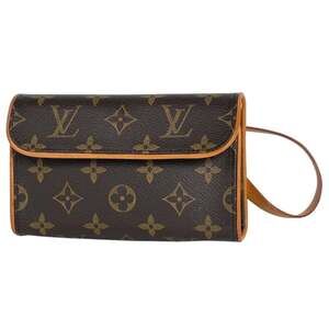LOUIS VUITTON Authentic Brown Monogram Pochette Fanny Pack